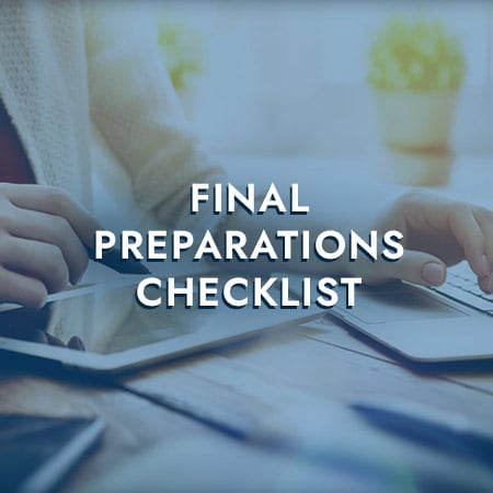 Final Preparations Checklist